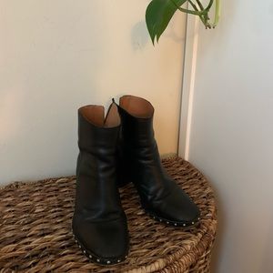 All saints size 7 studded leather boots
